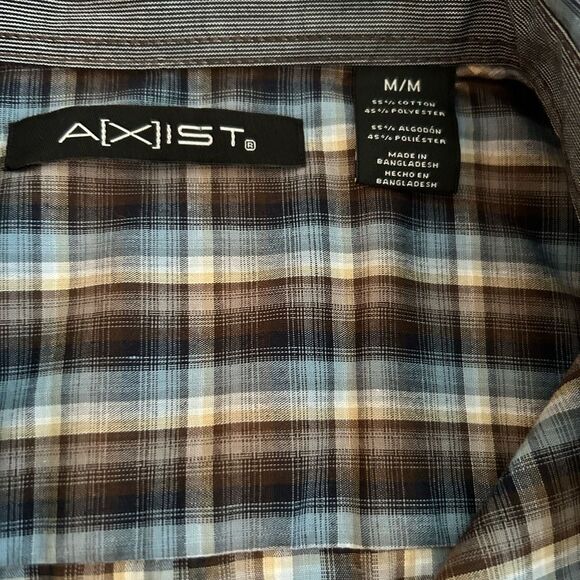 Axist mens Button Up Adjustable Sleeve Shirt Size M - Picture 4 of 7